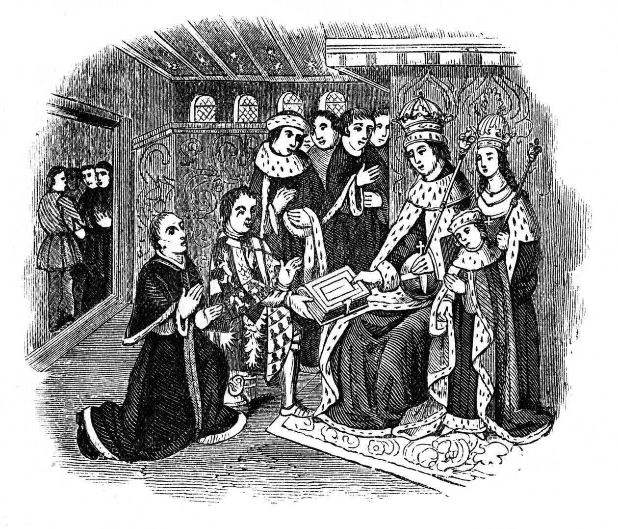 Lord Rivers és Caxton IV. Edward előtt, 15. század, 1910 alkotó: Unbekannt