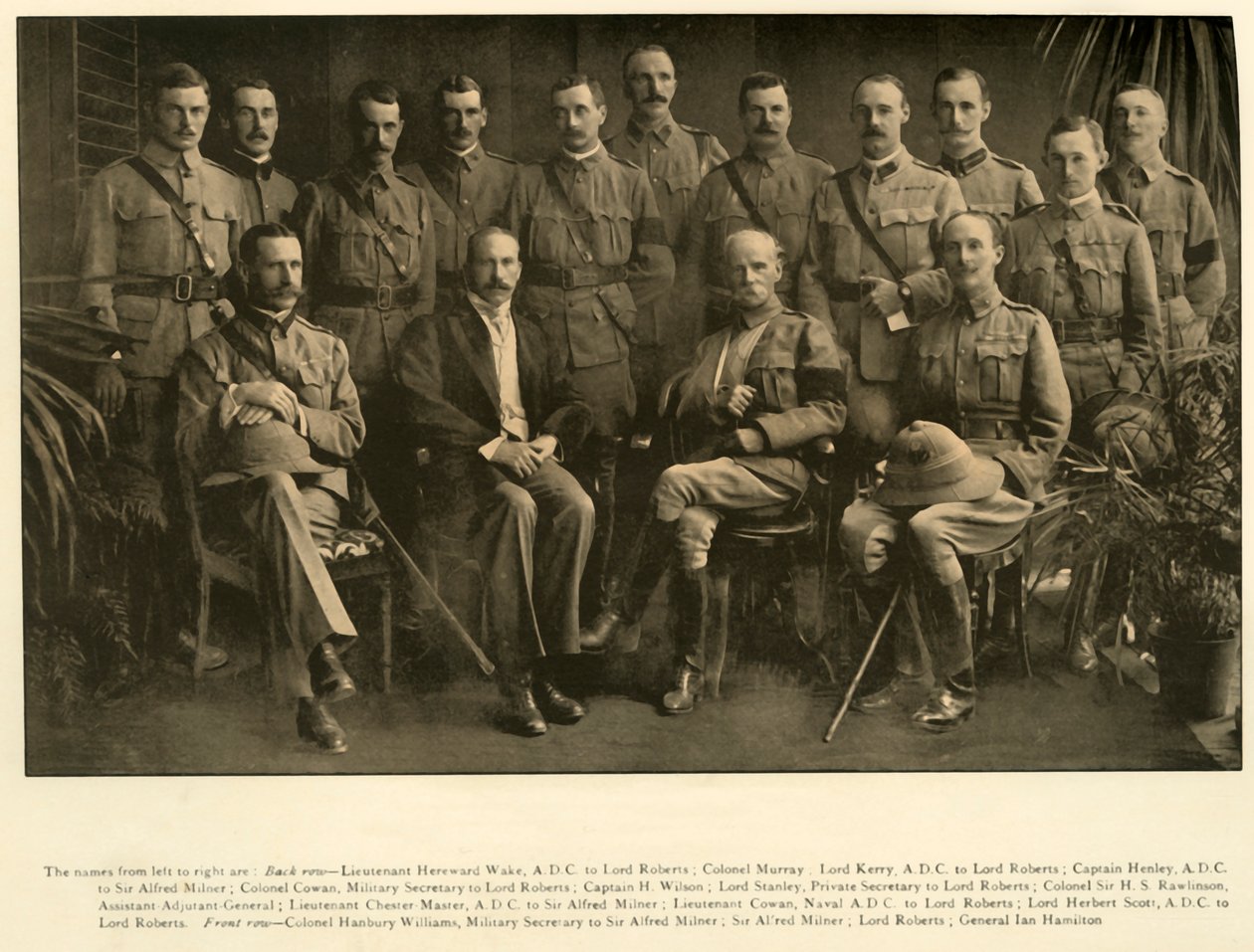 Lord Roberts és Sir Alfred Milner személyi botjaikkal, 1900, 1901. alkotó: Unbekannt