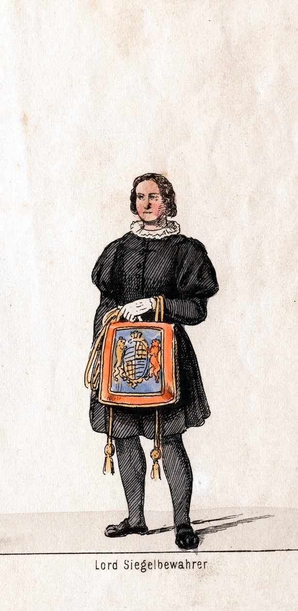 Lord Pecsétőr, Shakespeare VIII. Henrik drámájának jelmezterve, 19. század alkotó: Unbekannt
