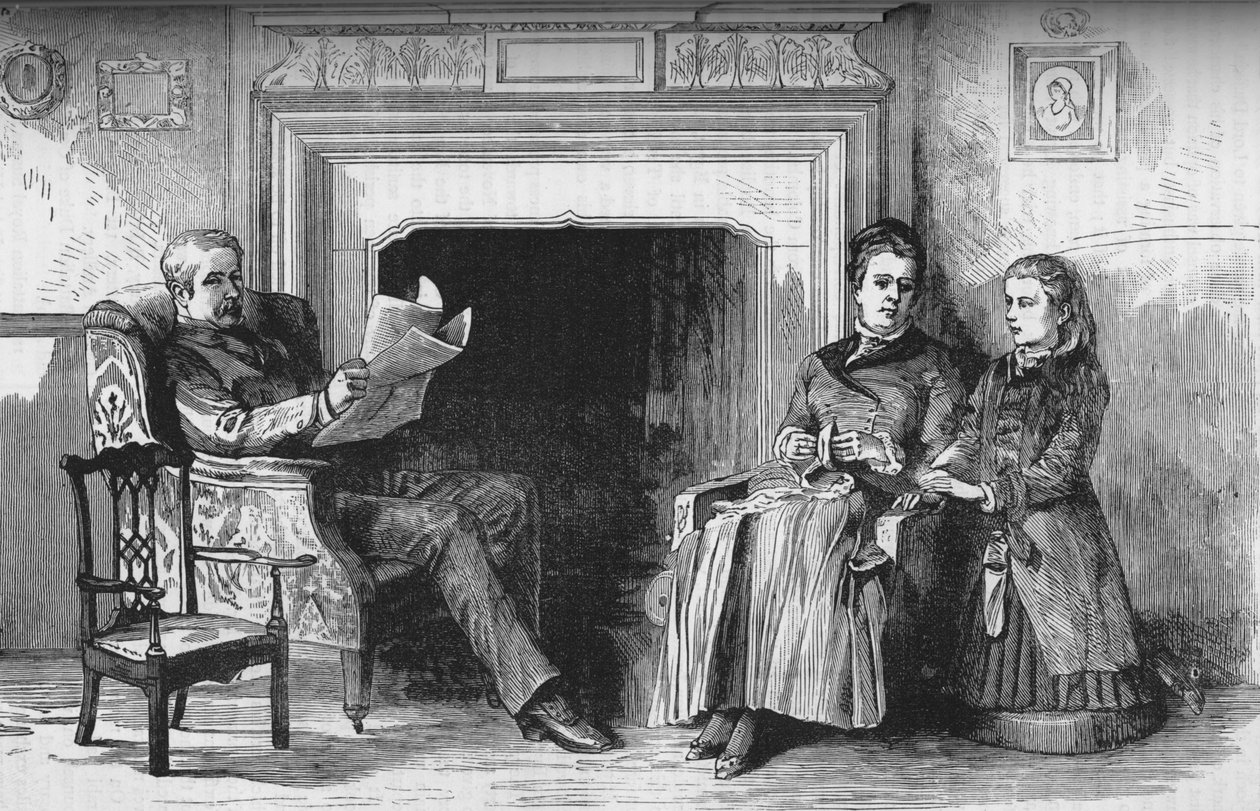 Lord és Lady Wolseley és lányuk, 1882-85 alkotó: Unbekannt