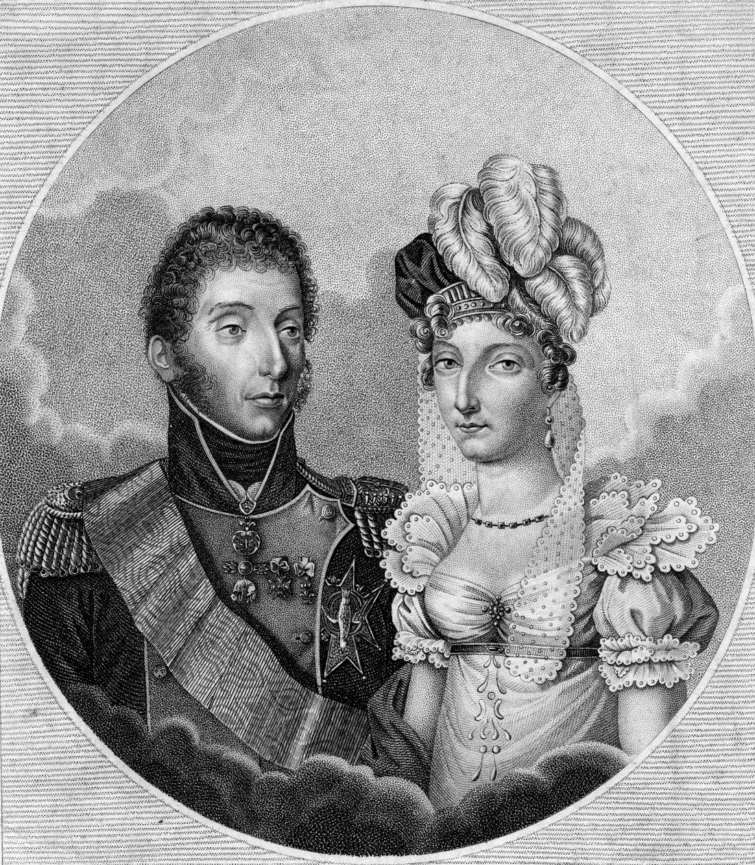 Louis-Antoine, Angouleme hercege és Marie-Therese Charlotte hercegnő, 1799 alkotó: Unbekannt