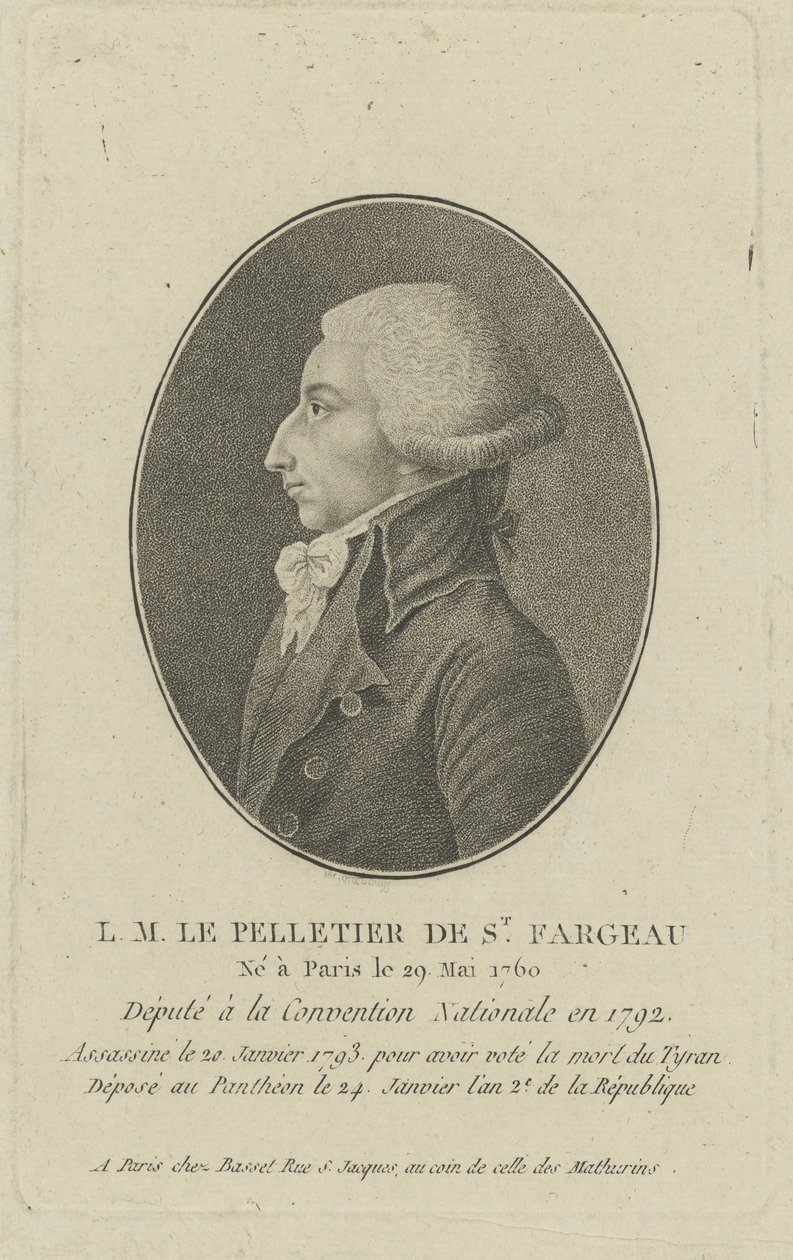 Louis-Michel Le Peletier, Saint-Fargeau márki 1760-1793, 1790-es évek. alkotó: Unbekannt