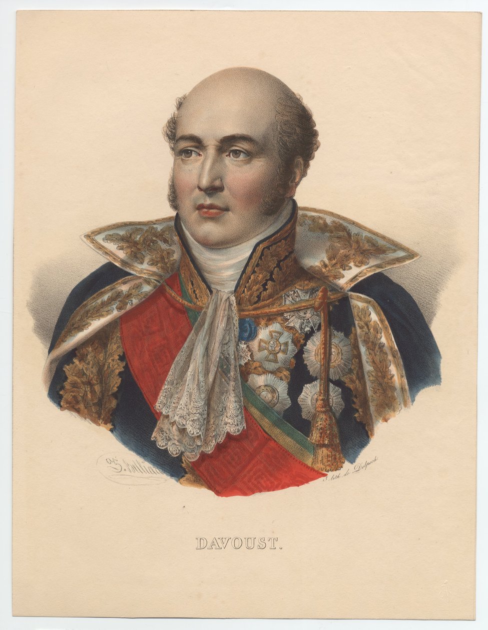 Louis-Nicolas Davout 1770-1823, Franciaország marsallja, 1835 alkotó: Unbekannt