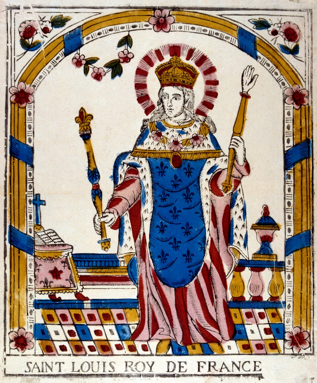IX. Lajos francia király koronázási ruhájában, 1226 XIX alkotó: Unbekannt
