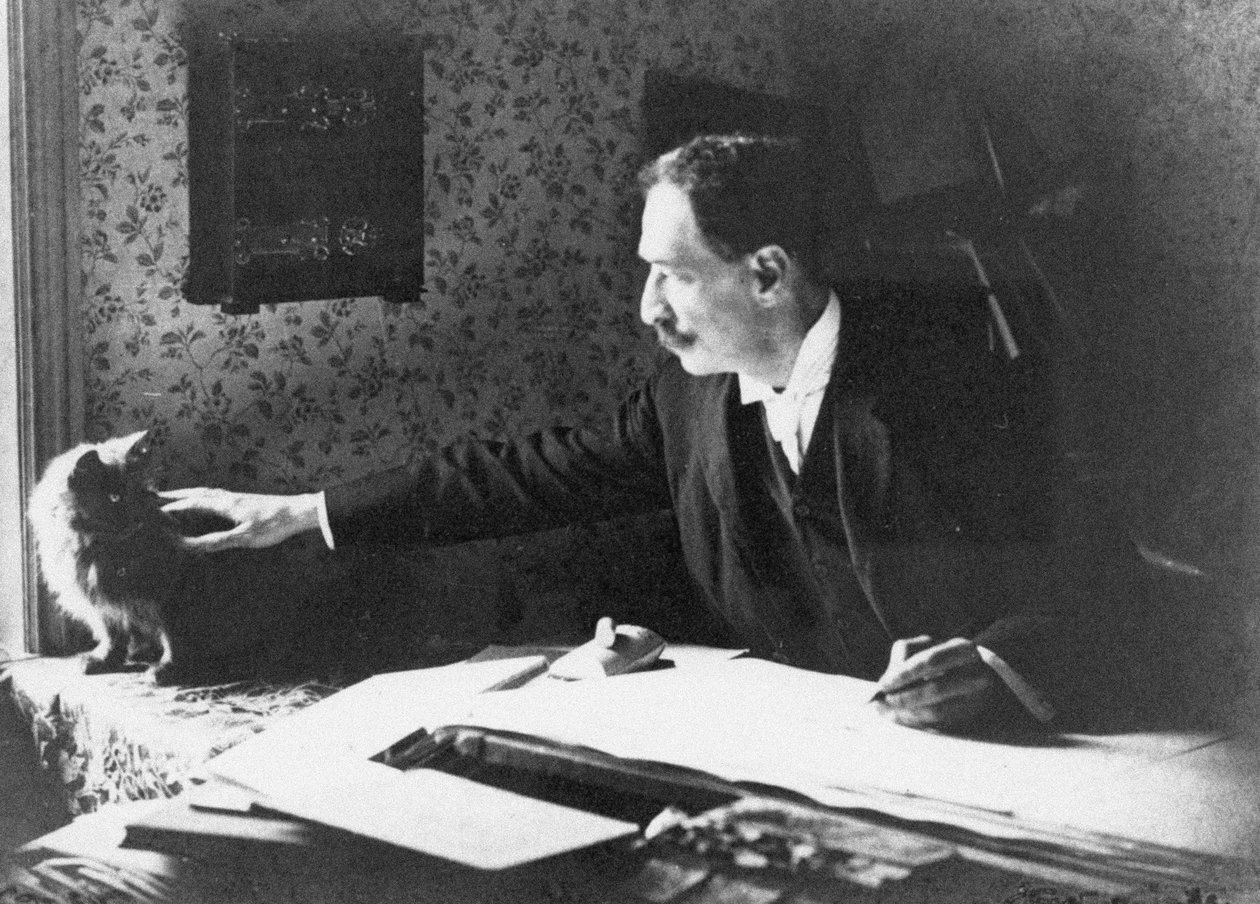 Louis Wain a rajzasztalánál, 1890-es évek alkotó: Unbekannt