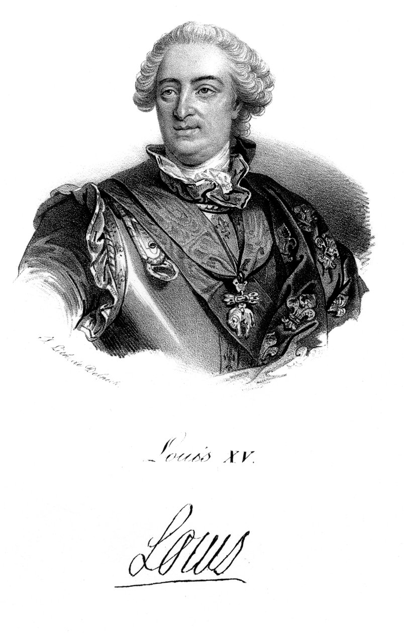 XV. Lajos 1710-1774, Franciaország királya 1715-től, 1820 körül alkotó: Unbekannt