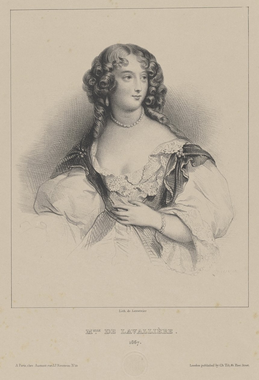 Louise de La Baume Le Blanc, La Vallière hercegnője 1644-1710, 1820 körül. alkotó: Unbekannt