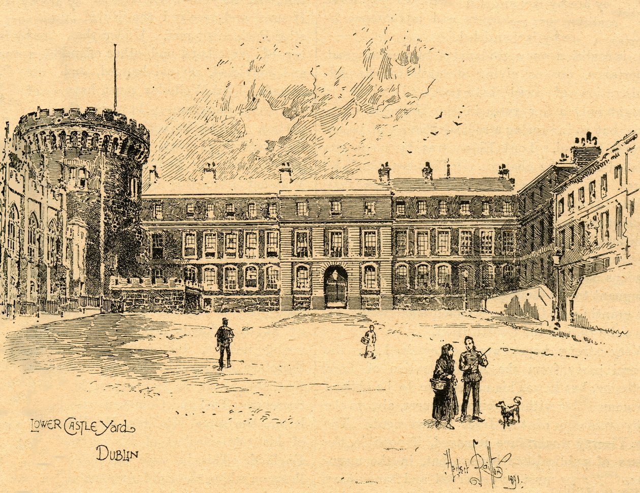 Lower Castle Yard, Dublin, Írország, 1890. alkotó: Unbekannt