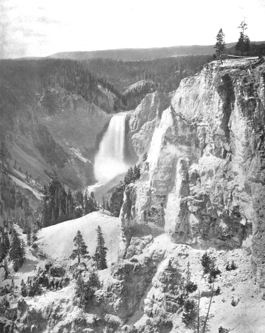 Lower Falls of the Yellowstone, Wyoming, USA, 1900 körül. alkotó: Unbekannt
