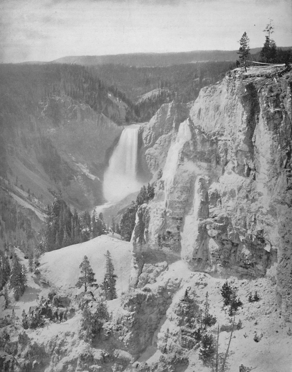 Lower Falls of the Yellowstone, Wyoming, 1897. alkotó: Unbekannt