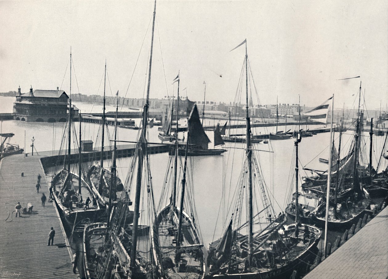 Lowestoft – A kikötő és felvonulás, 1895 alkotó: Unbekannt