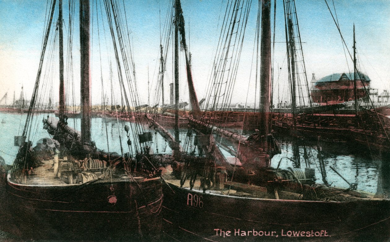 Lowestoft kikötője, Suffolk, 1909 alkotó: Unbekannt