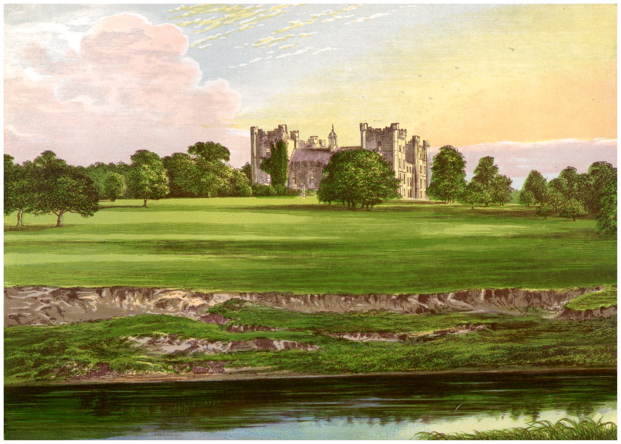 Lumley kastély, Durham megye, Scarbrough grófjának otthona, 1880 alkotó: Unbekannt