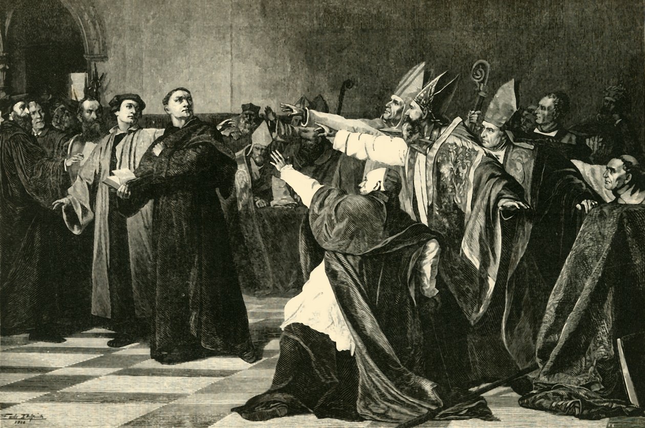 Luther a wormsi diétán, 1521, 1890. alkotó: Unbekannt