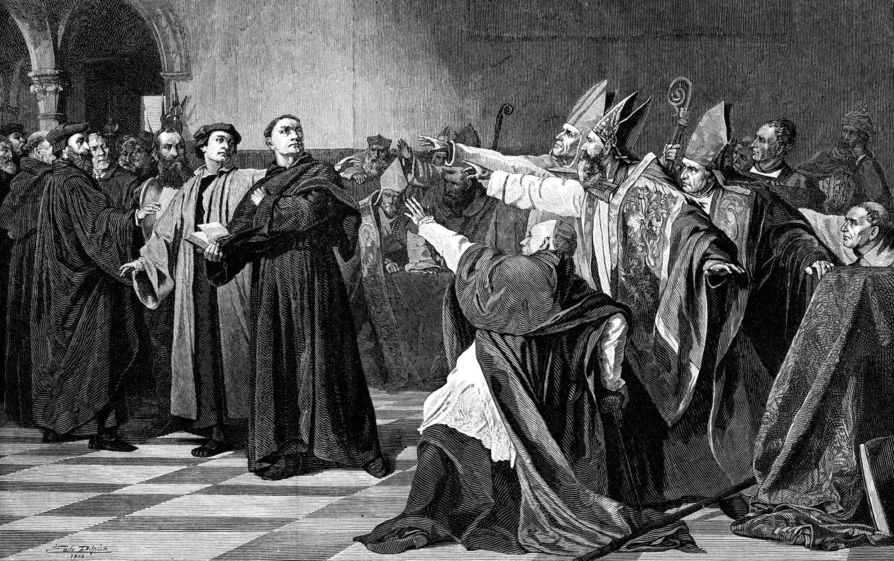 Luther a wormsi diétán, 1882 alkotó: Unbekannt