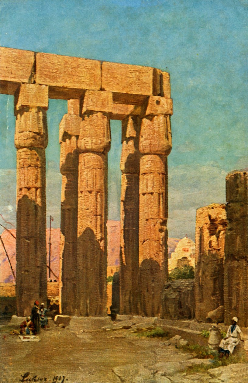 Luxor: Amenophis temploma III, c1918-c1939. alkotó: Unbekannt