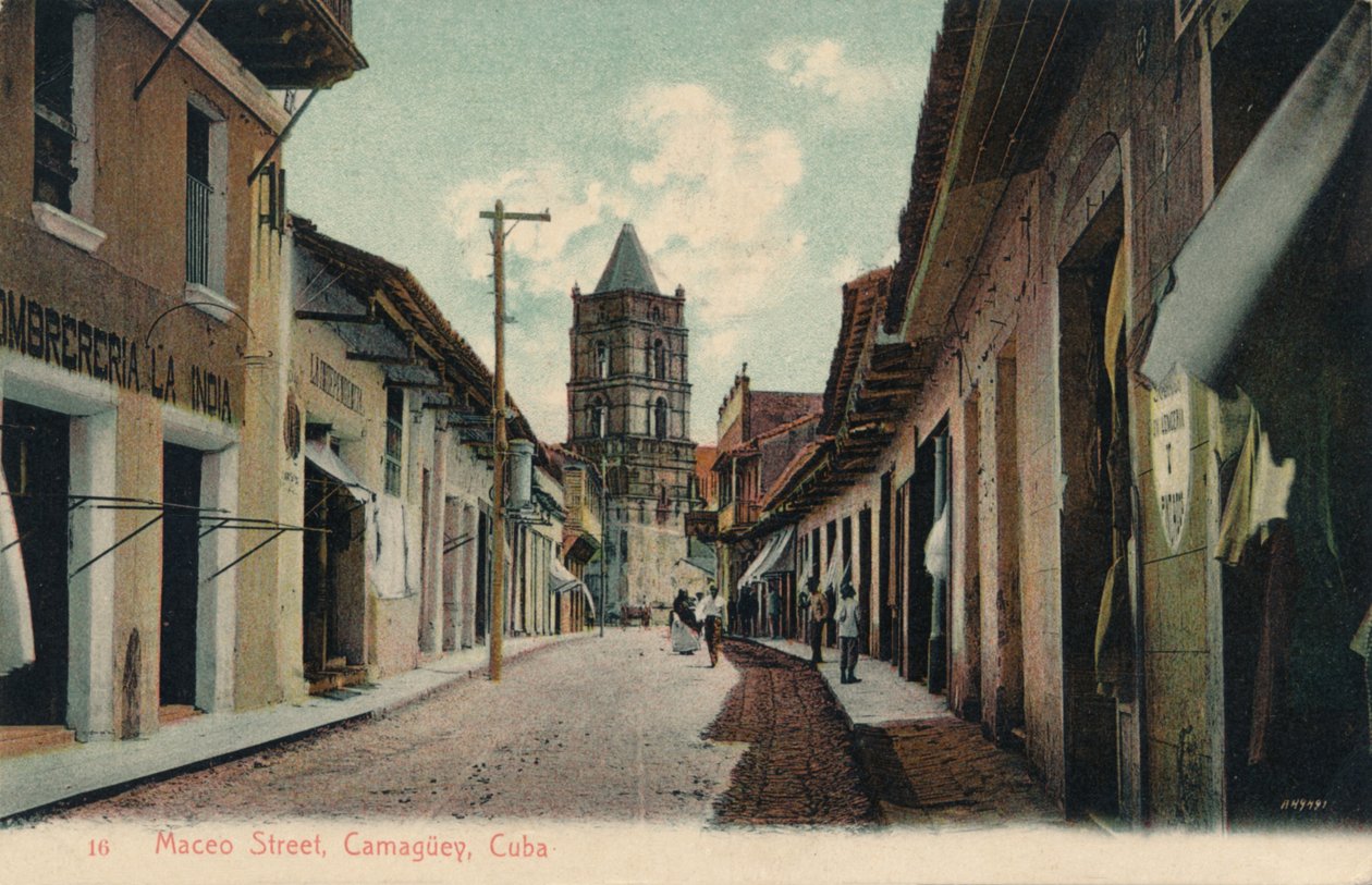 Maceo Street, Camaguey, Kuba, 1944 alkotó: Unbekannt