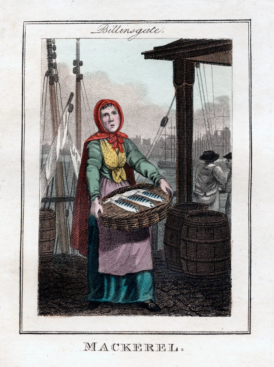 Makréla, Billingsgate, London, 1805 alkotó: Unbekannt