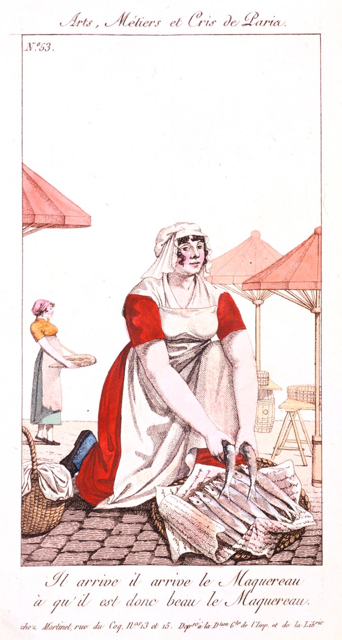 Makréla árus, 1826 alkotó: Unbekannt
