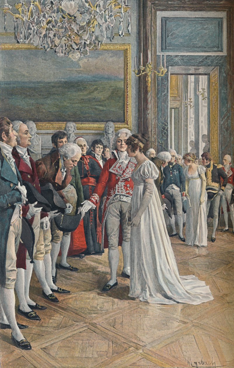 Madame Bonaparte nagyköveteket fogad a Tuileriákban, 1896 alkotó: Unbekannt