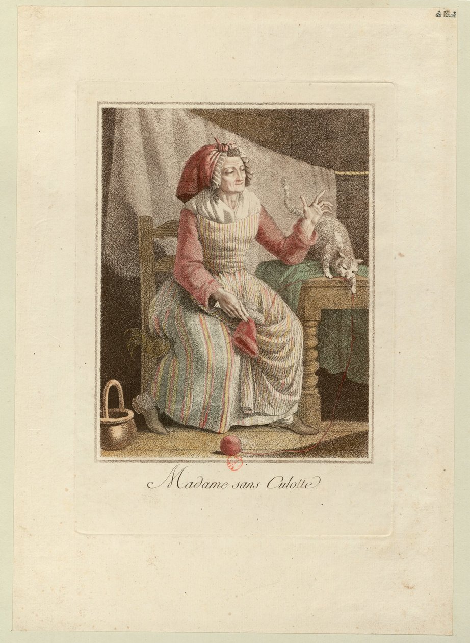 Madame Sans-Culotte, 1794 körül. alkotó: Unbekannt