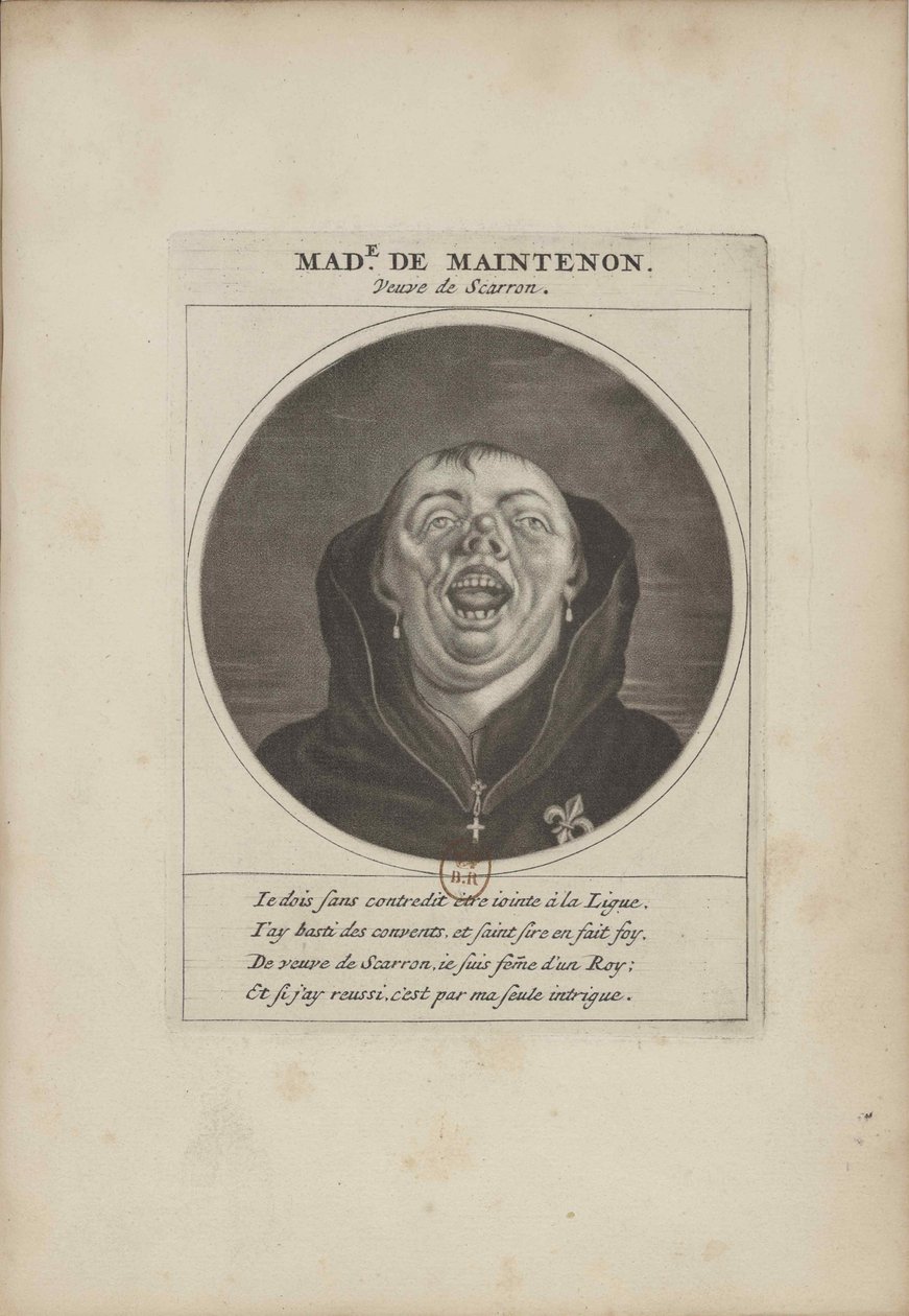Madame de Maintenon szerzetesnek álcázva, 1690 körül. alkotó: Unbekannt