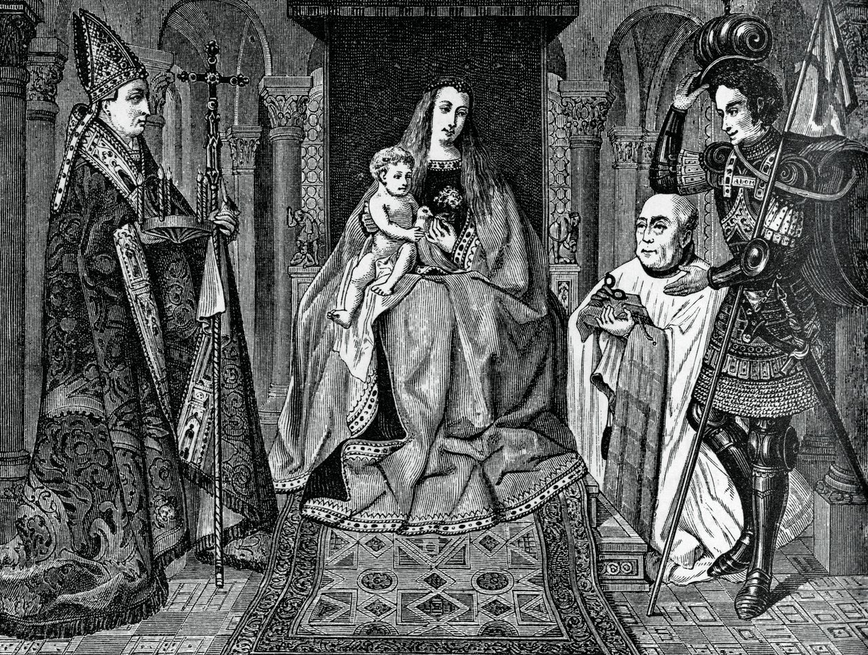 Madonna és gyermeke Joris van der Paele kanonnal, 1436, 1870 alkotó: Unbekannt