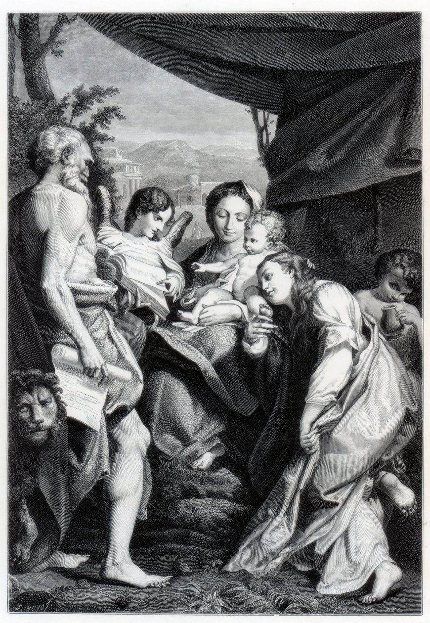 Madonna és gyermeke Szent Jeromossal és Mária Magdolnával A nap, 1525-1528 1870 alkotó: Unbekannt