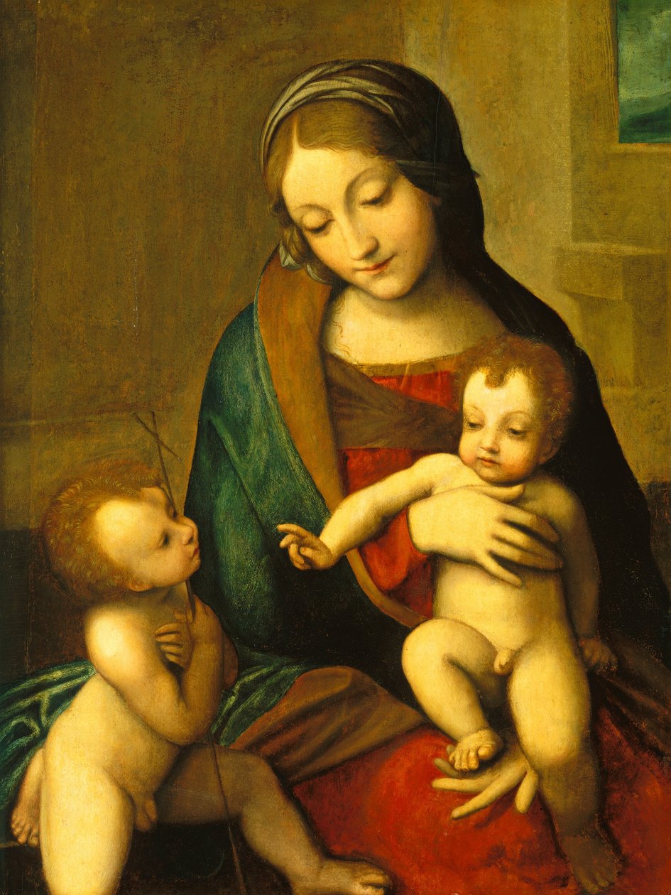 Madonna és gyermek a csecsemő Szent Jánossal, c. 1510. alkotó: Unbekannt