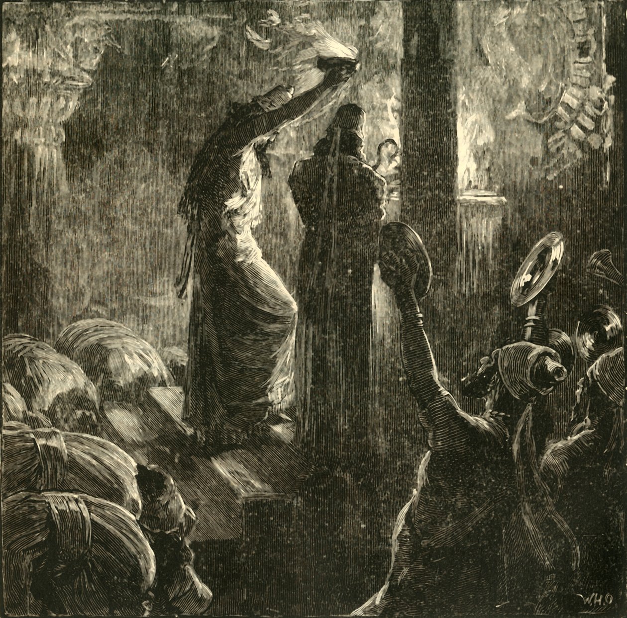 Mágusok a szent tűz körül, 1890. alkotó: Unbekannt