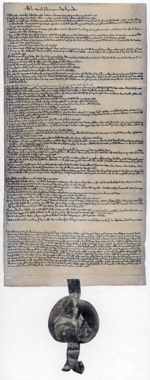 Magna Carta, eredetileg 1215-ben kiadott angol charta alkotó: Unbekannt