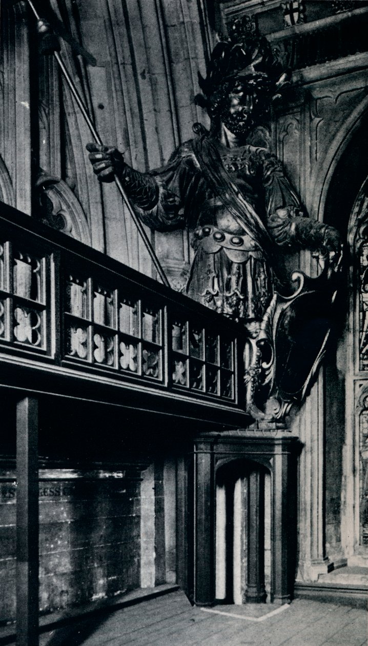 Magog Corineus, az 1940-es londoni Guildhall tűzvészben leégett két városi óriás egyike alkotó: Unbekannt