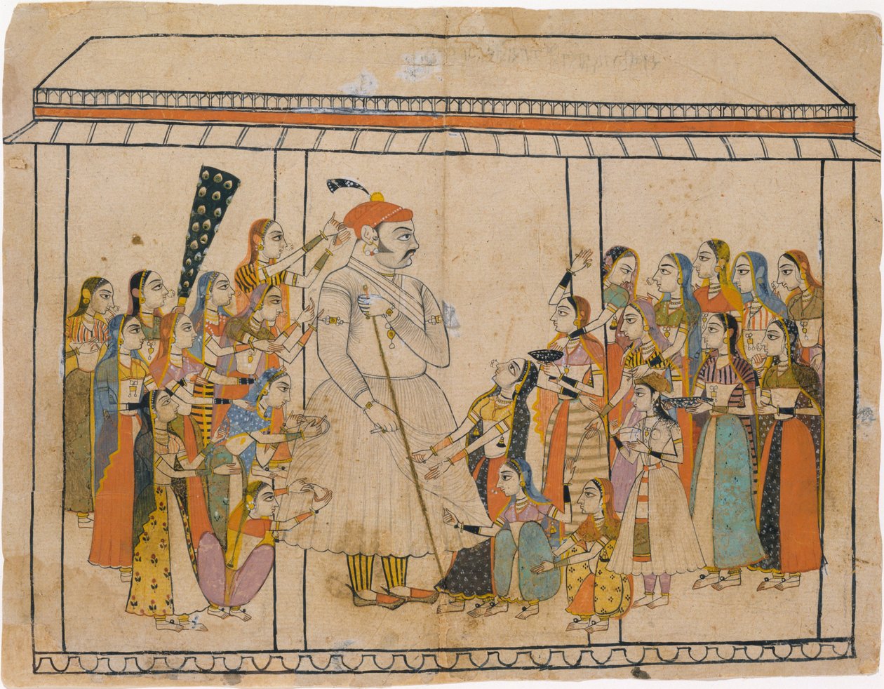 Maharaja Raj Singh Hölgyei imádták, kb. 1710-20. alkotó: Unbekannt