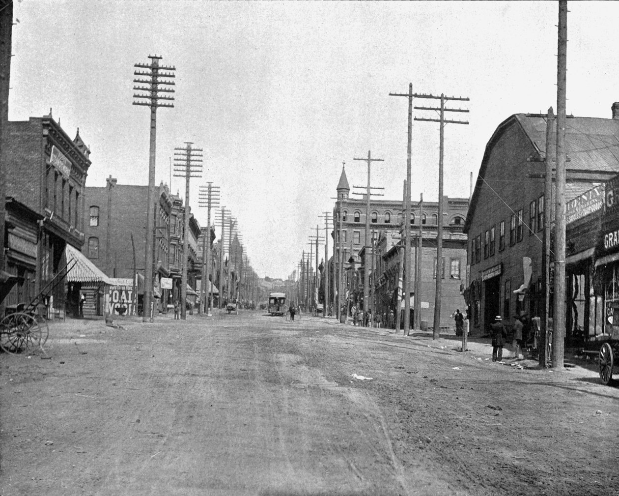 Main Street, Butte City, Montana, USA, 1900. alkotó: Unbekannt