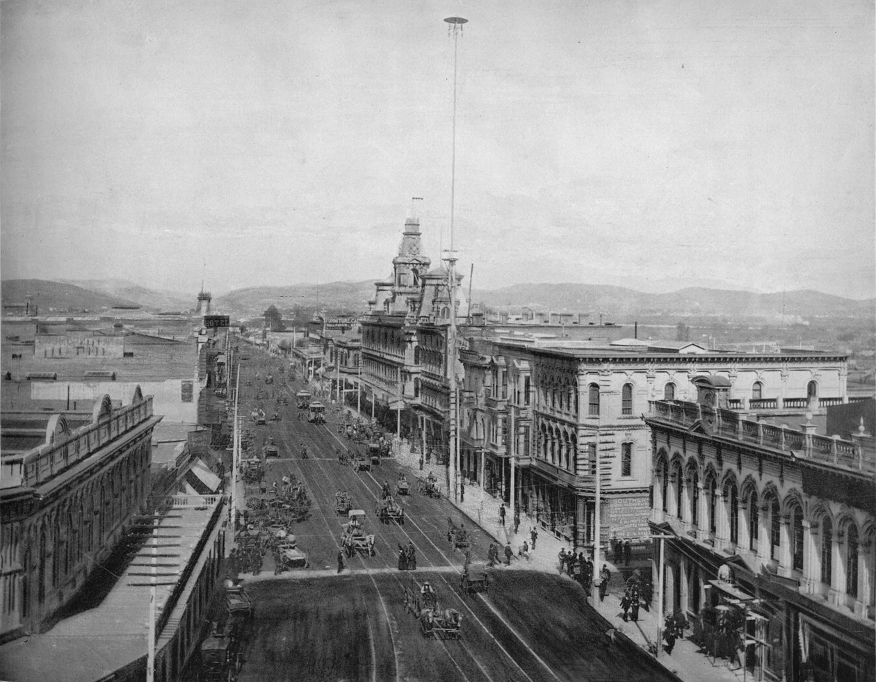 Main Street, Los Angeles, California, 1897. alkotó: Unbekannt