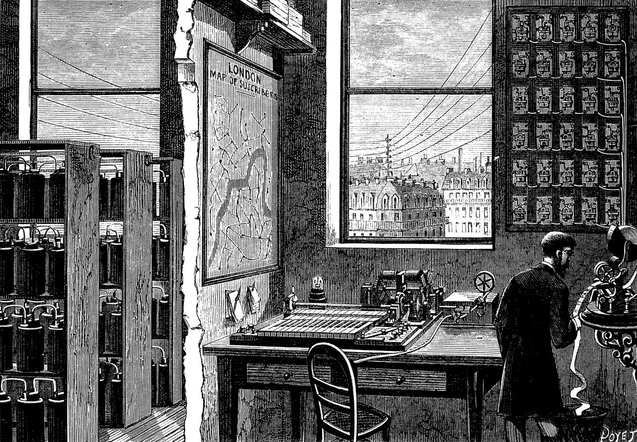 Az Exchange Telegraph Company főállomása, London, 1882 alkotó: Unbekannt