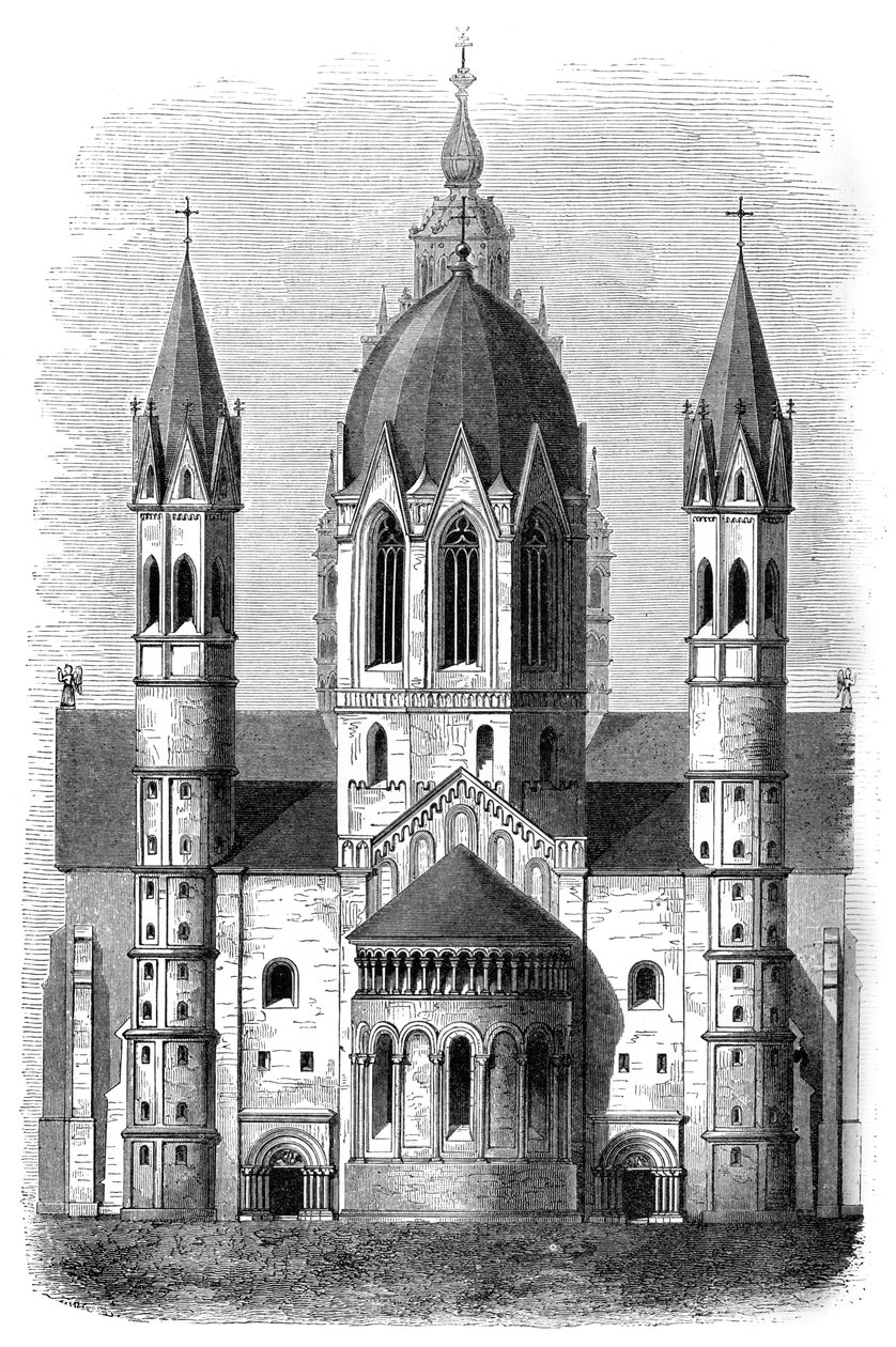 Mainzi katedrális, Rajna, Németország, 12. és 13. század, 1870 alkotó: Unbekannt