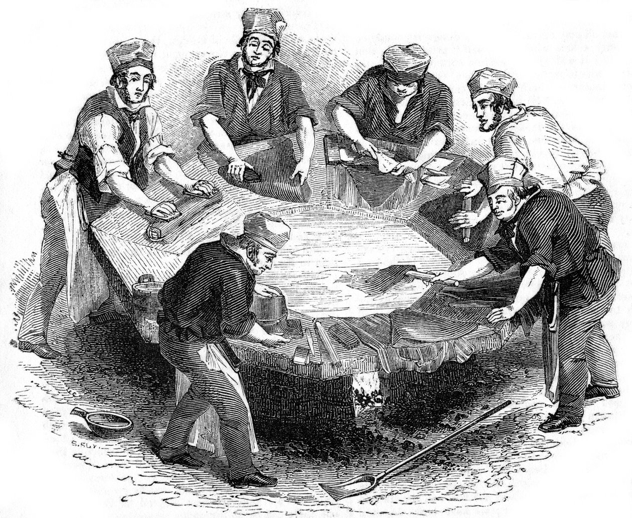 Hódkalap készítés, 1841 alkotó: Unbekannt
