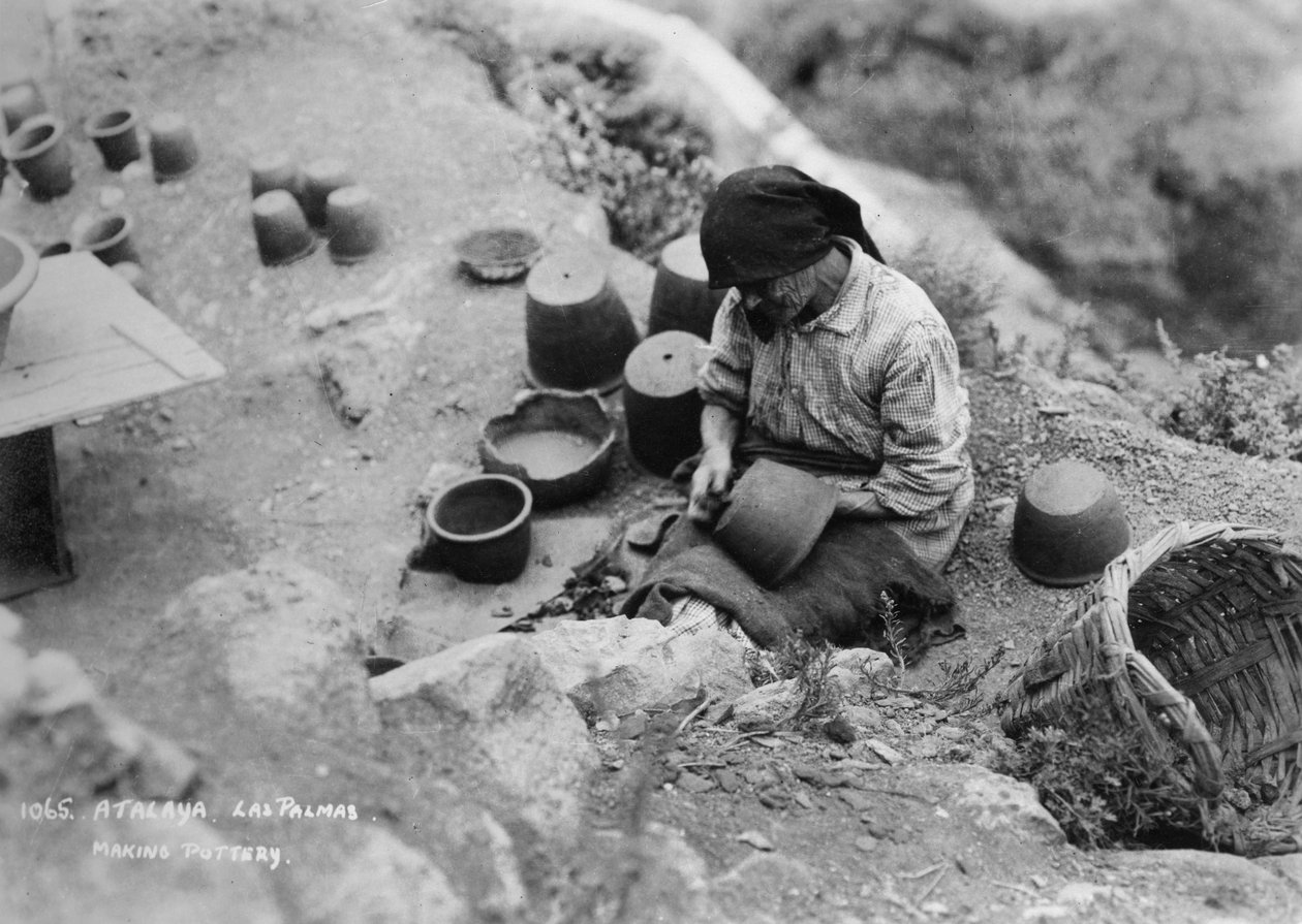 Kerámia készítés, Atalaya, Las Palmas, Gran Canaria, Kanári-szigetek, Spanyolország, 1920-c1930-as évek alkotó: Unbekannt