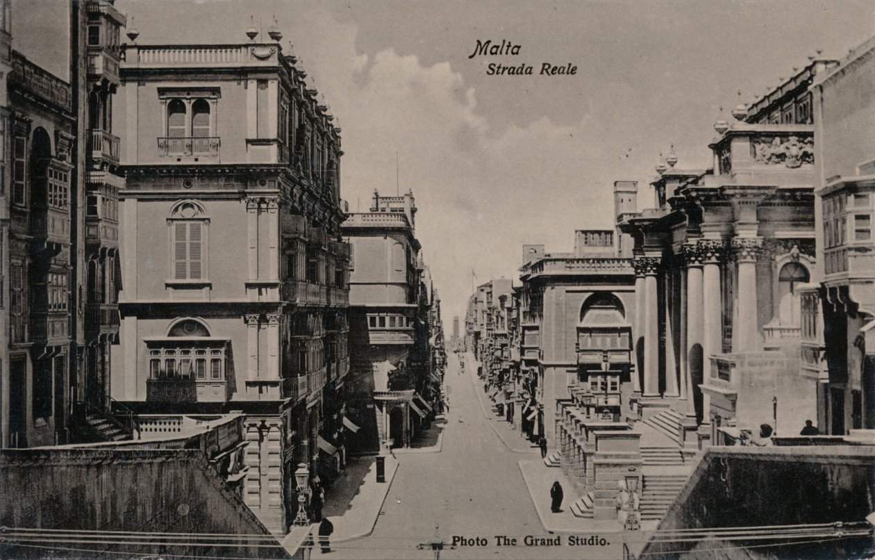 Málta – Királyi út, c1900 alkotó: Unbekannt