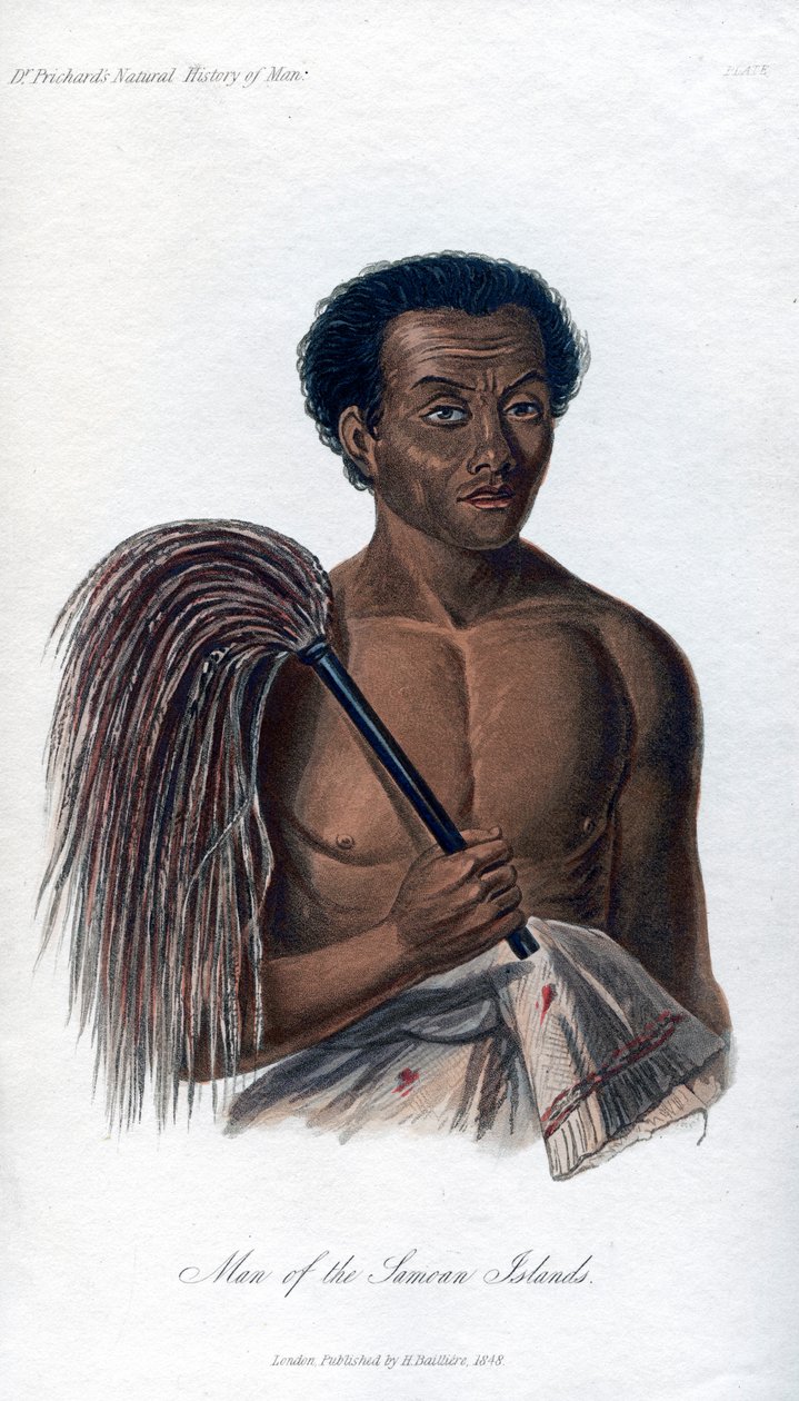 Férfi a Szamoa-szigetekről, 1848 alkotó: Unbekannt