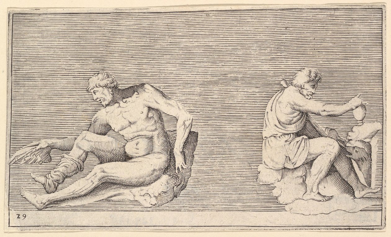 Ember szárnyal, Ember vázával és kutyával, megjelent kb. 1599-1622. alkotó: Unbekannt