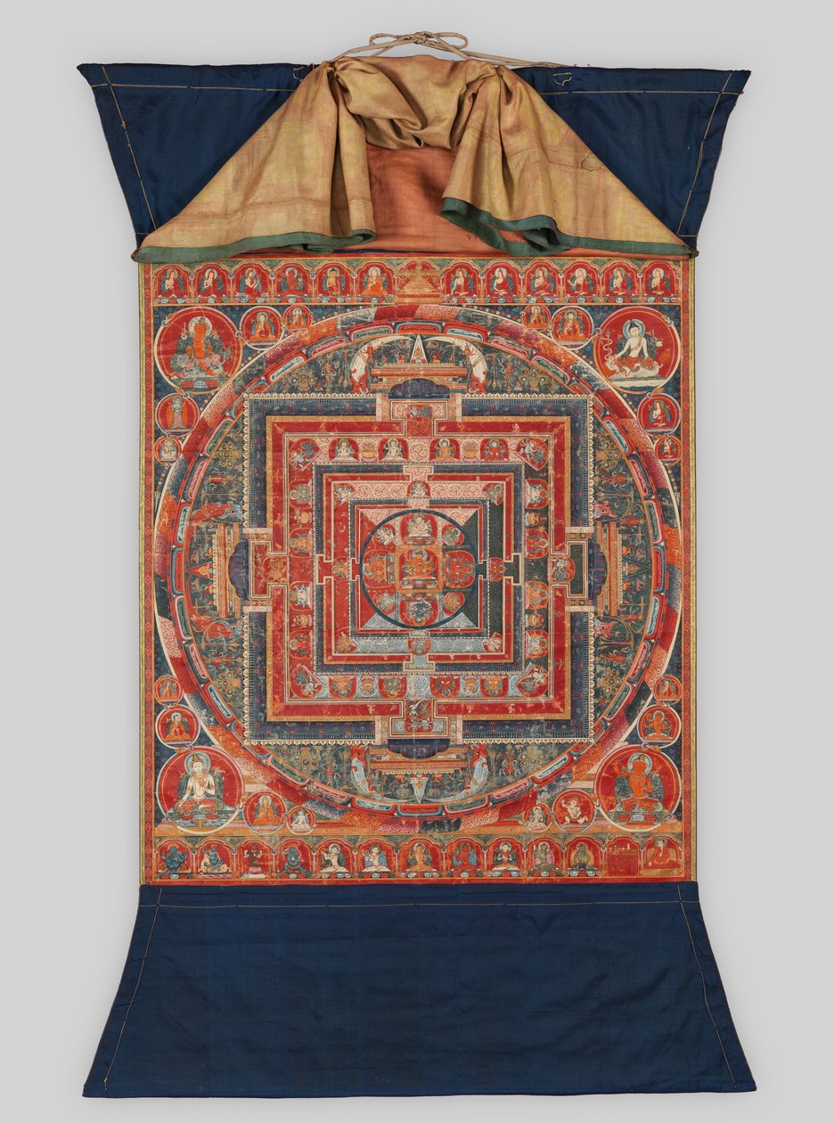 Mandzsusri formáinak mandala, a Transzcendens Bölcsesség Bodhiszattvája, 14. század vége. alkotó: Unbekannt
