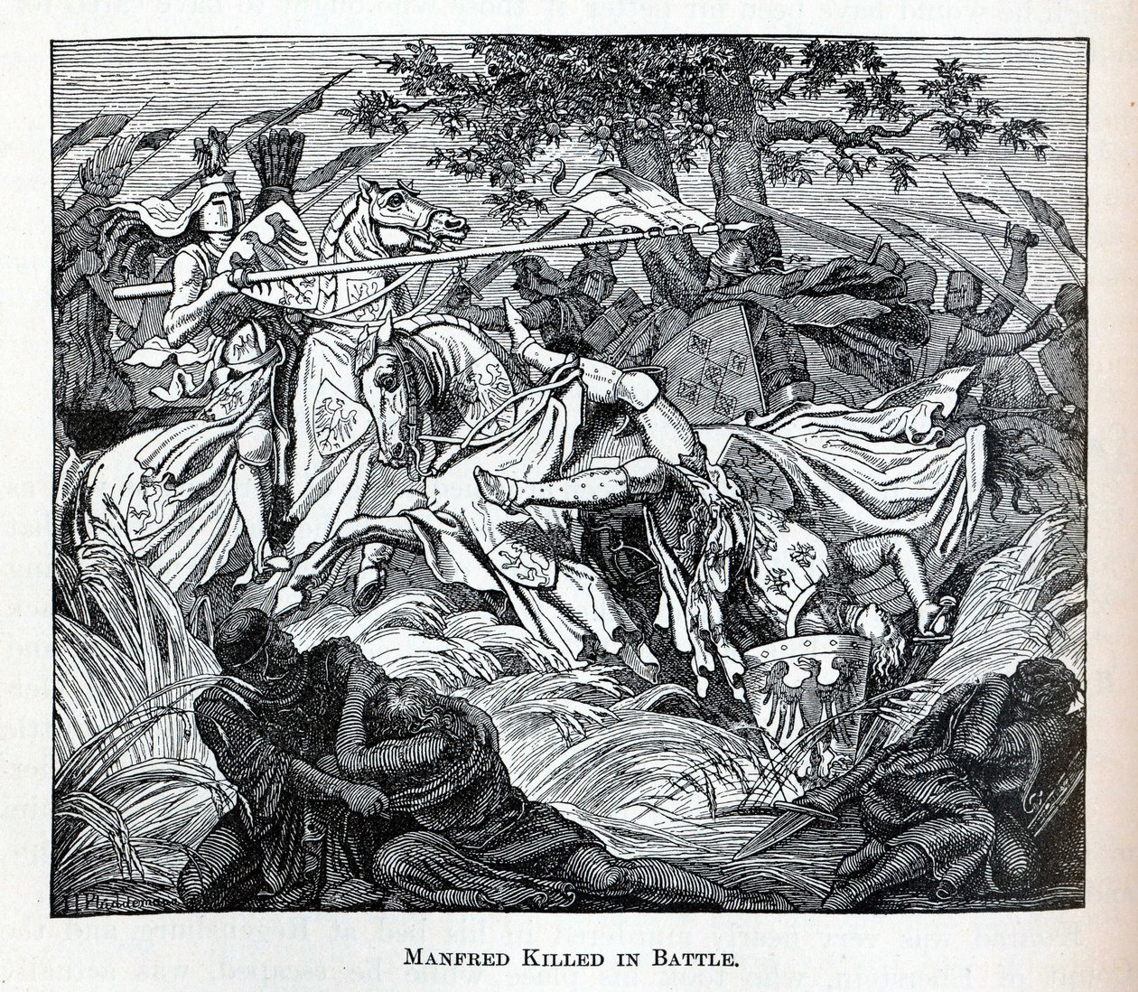 Manfred meghalt a csatában, 1882 alkotó: Unbekannt