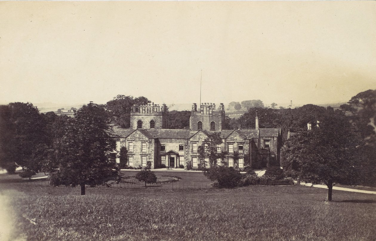 Kúria két toronnyal a földről nézve, 1860-as évek. alkotó: Unbekannt