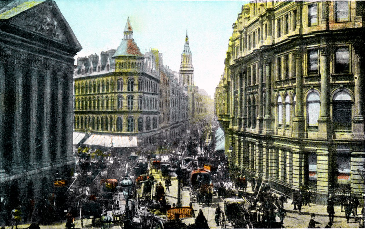 Mansion House and Cheapside, London, 20. század eleje alkotó: Unbekannt