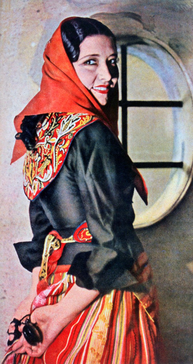 Manuela Del Rio spanyol színésznő és táncos, 1943 alkotó: Unbekannt