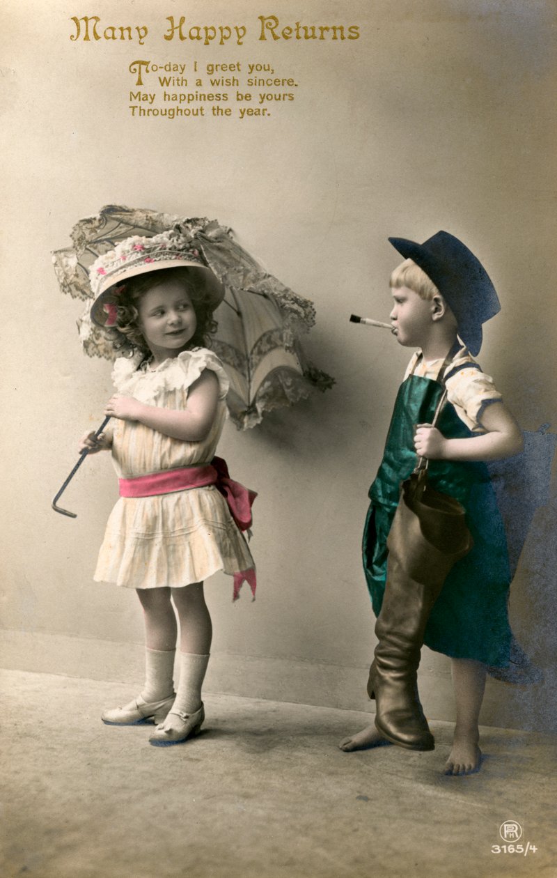 Sok boldog visszatérést, születésnapi üdvözlőlap, 1900-1929 alkotó: Unbekannt