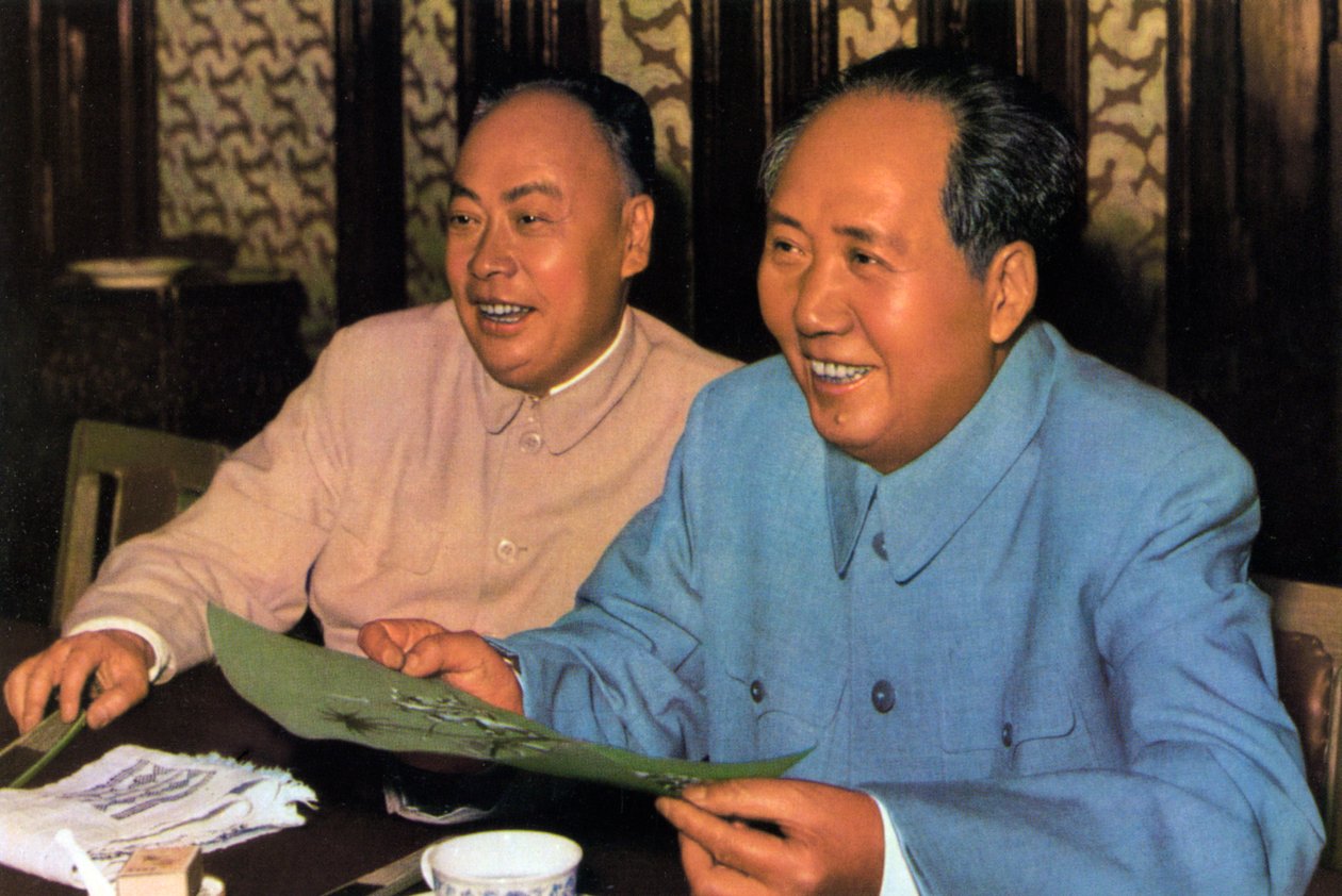 Mao Ce-tung és Chen Yi i kínai kommunista vezetők 1960 óta alkotó: Unbekannt