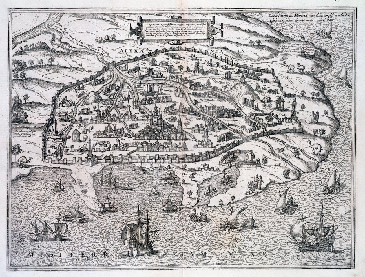 Alexandria térképe, Egyiptom, c1625 alkotó: Unbekannt